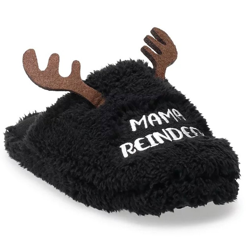 NWT Mama Reindeer Woman's Slippers Jammies For Your Families   Size L